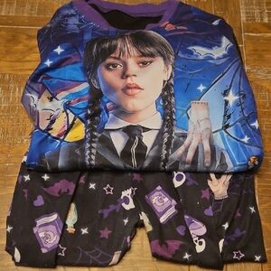 Wednesday PJs Girls Size 6 Grest Condition